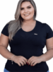 blusa básica feminina viscolycra gola 'v' plus size